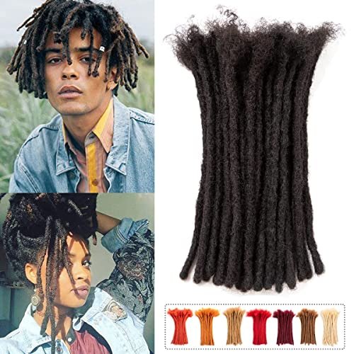 Teresa 6-12 Inch Small 0.4cm and Medium 0.8cm Width 100 strands 100% Human Hair Dreadlock Extensions for Men/Women/Kids,Full Hand-made Permanent Dread Loc Extensions Human Hair Can be Dyed and Bleached,From JiaJia Hair(6 Inch）
