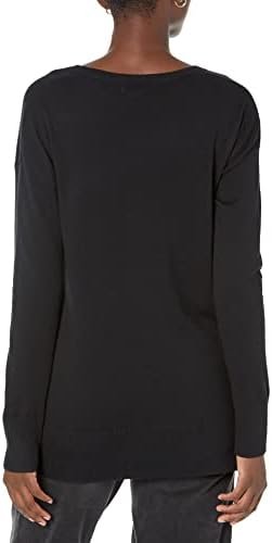 Amazon Essentials Women’s Lightweight Long-Sleeve V-Neck Tunic Sweater (Available in Plus Size)
