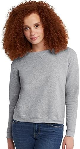 Hanes Women’s Crewneck Sweatshirt, EcoSmart Fleece Women’s Pullover Sweatshirt, Sweatshirt for Women