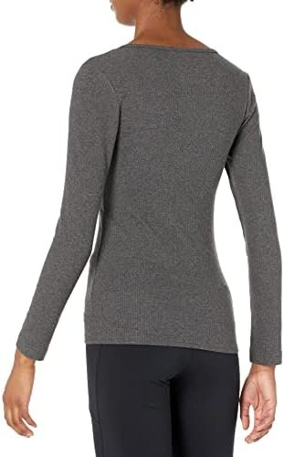 Amazon Essentials Women’s Slim-Fit Layering Long Sleeve Knit Rib V-Neck (Available in Plus Size), Pack of 2