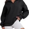 ANRABESS Women Long Sleeve Oversized Half Zip Pullover Sweatshirt Y2K Hoodie Sweater Trendy Fall Clothes